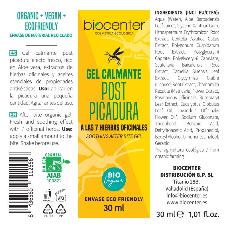 Gel Calmante Post Picadura