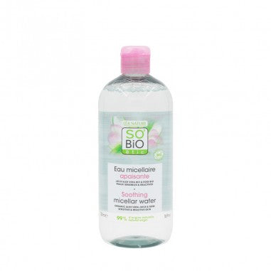 Agua Micelar Calmante SO'BiO Aloe Vera & Rosas Bio