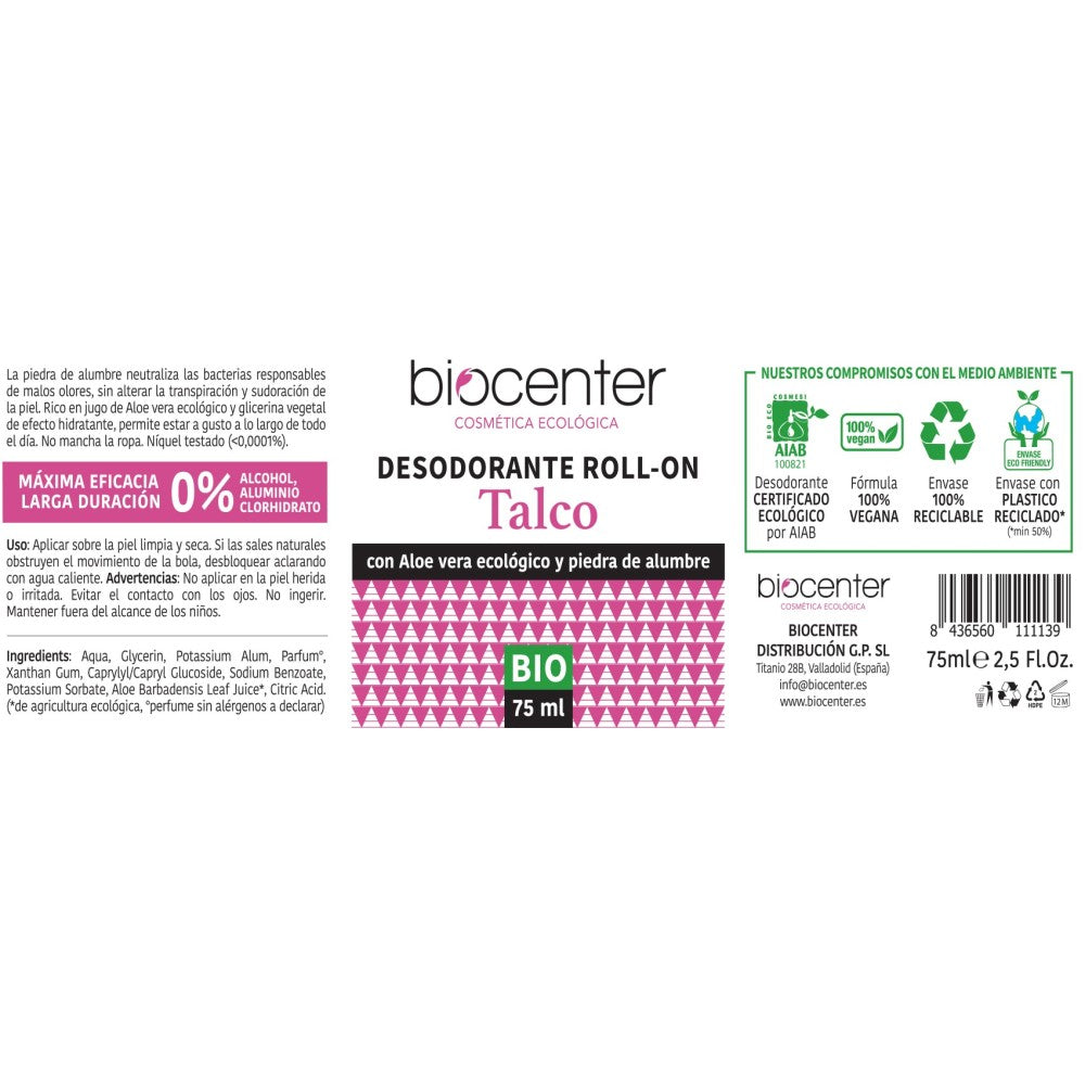 Desodorante Roll-On Eco Talco 75Ml