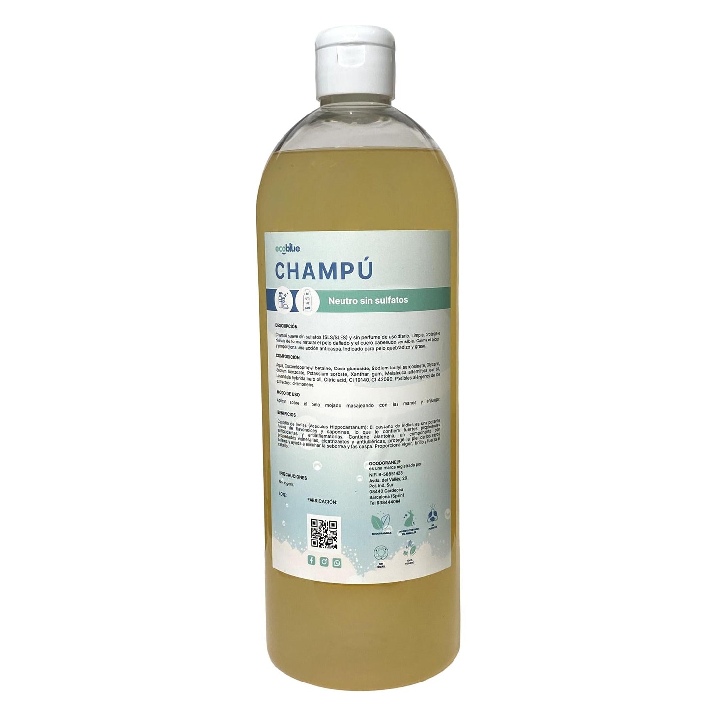 Champú Neutro Sin Sulfatos 0,5L