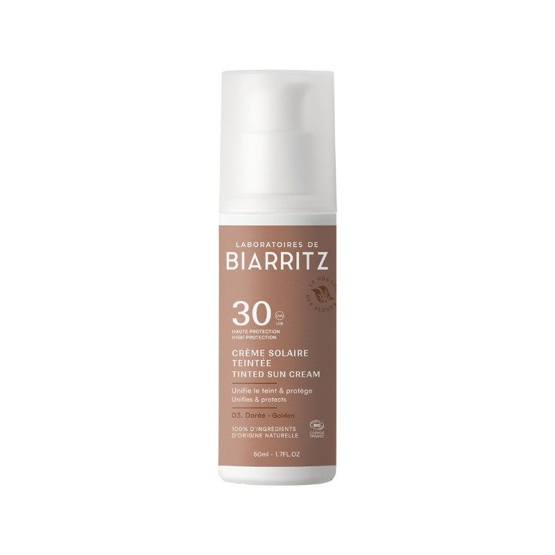 Protección solar facial color Dorado SPF 30 Laboratoires de Biarritz