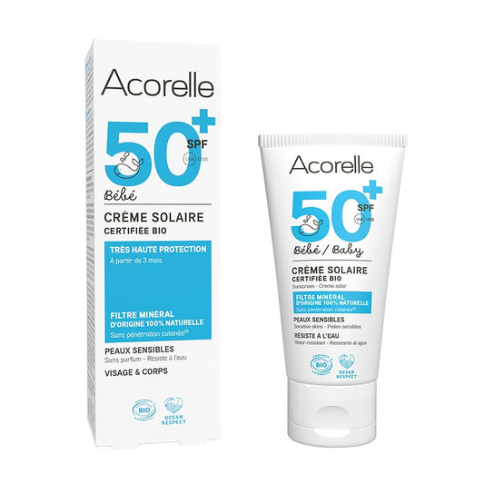 Crema protectora solar bebé SPF50+ Acorelle