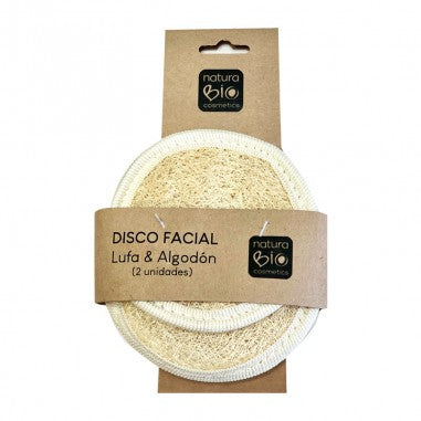 Disco facial lufa & algodón Naturaspa 2 uds.