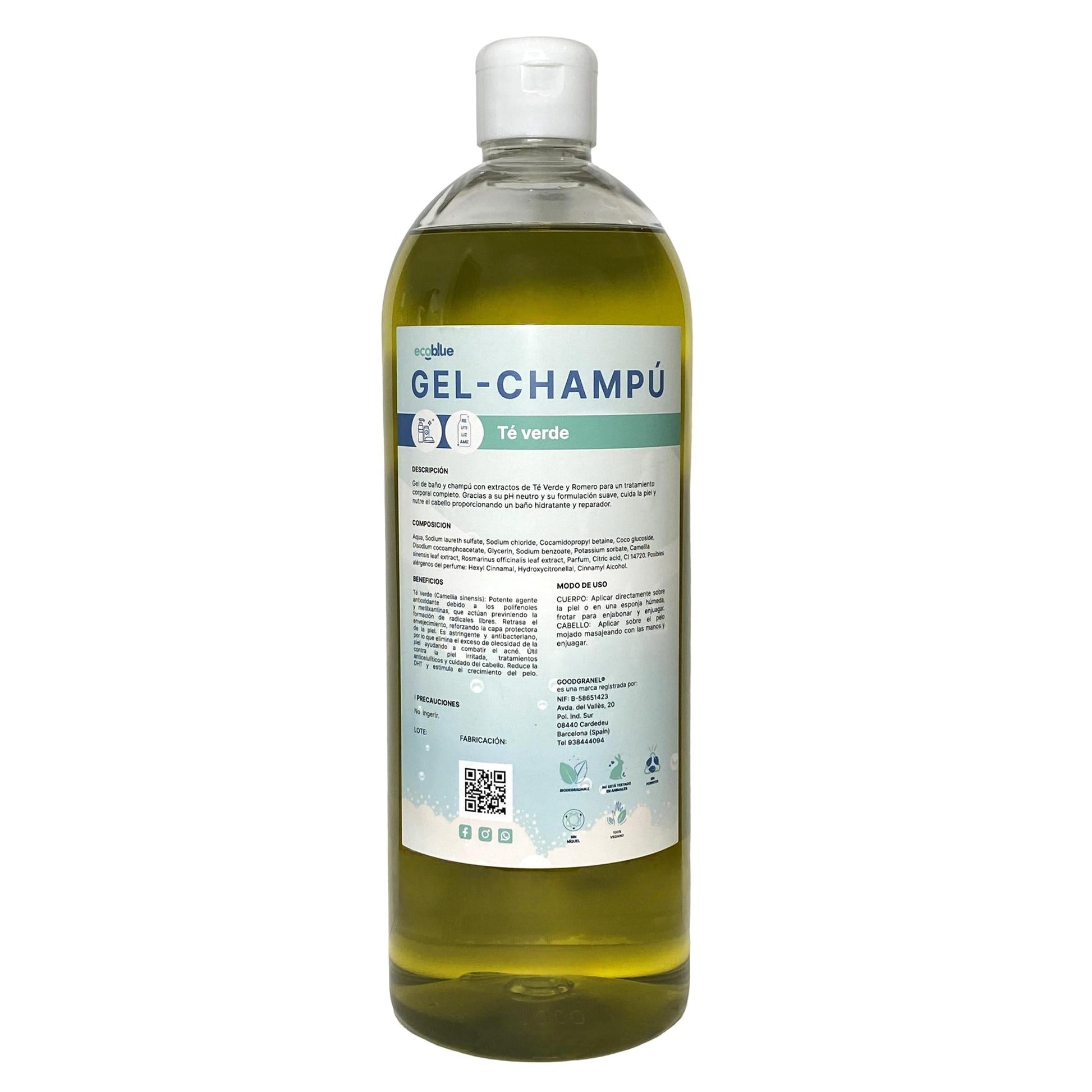 Gel-Champu Te Verde 0,5L