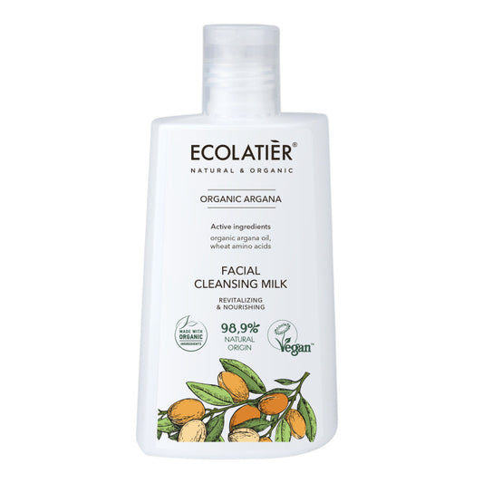 Leche Limpiadora Facial Revitalizante y Nutritiva Argán Ecológico