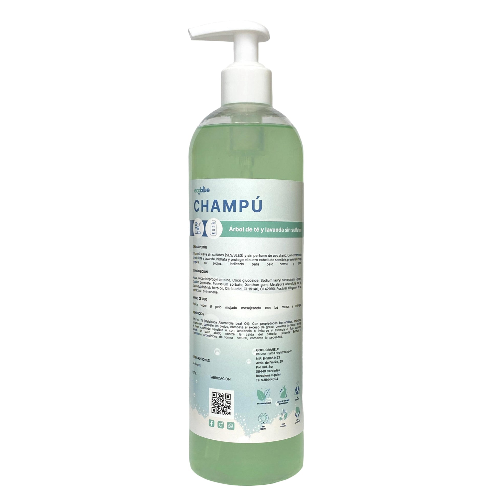 Champú Arbol De Te Y Lavanda Sin Sulfatos 0,5L