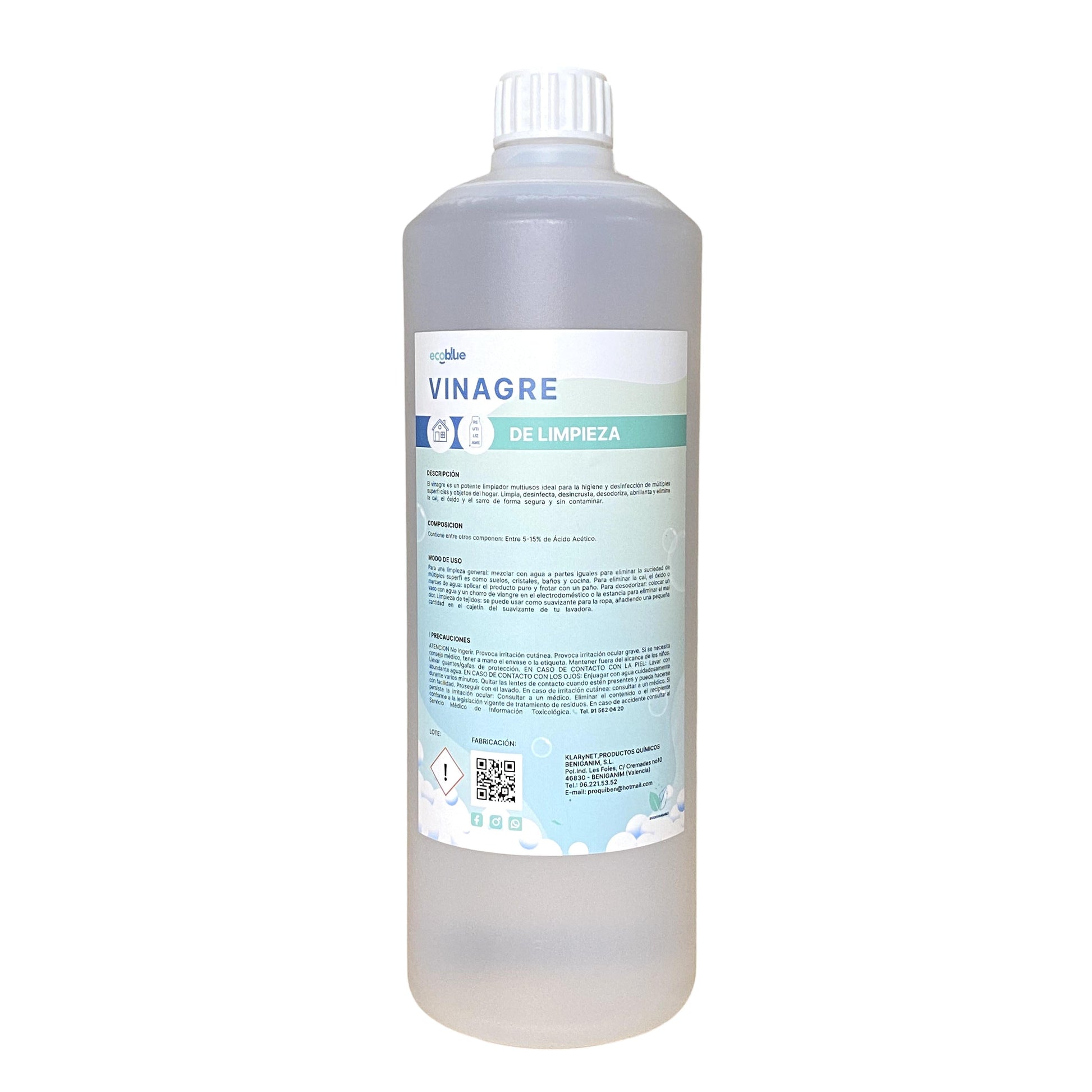 Vinagre de Limpieza Multiusos - Ecológico y Eficaz Bio 1L